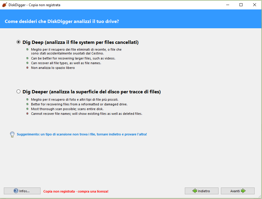 diskdigger_tiposcansione
