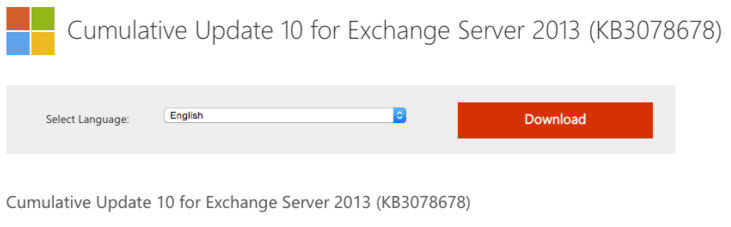 Microsoft Exchange Server 2013  CU10 il computer deve essere riavviato per completare