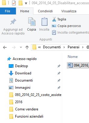 Windows 10: nascondere le cartelle in “Accesso rapido”
