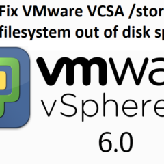 Fix VMware VCSA /storage/log filesystem out of disk space