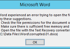 Microsoft Word: riparare un file di testo corrotto in pochi semplici passaggi