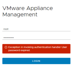 La password di root di Vmware VCSA è scaduta