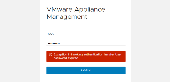 La password di root di Vmware VCSA è scaduta