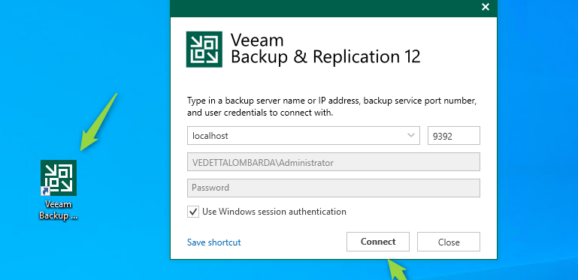 La console di Veeam Backup & Replication 12 non si apre